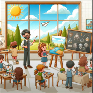 Art class scene
